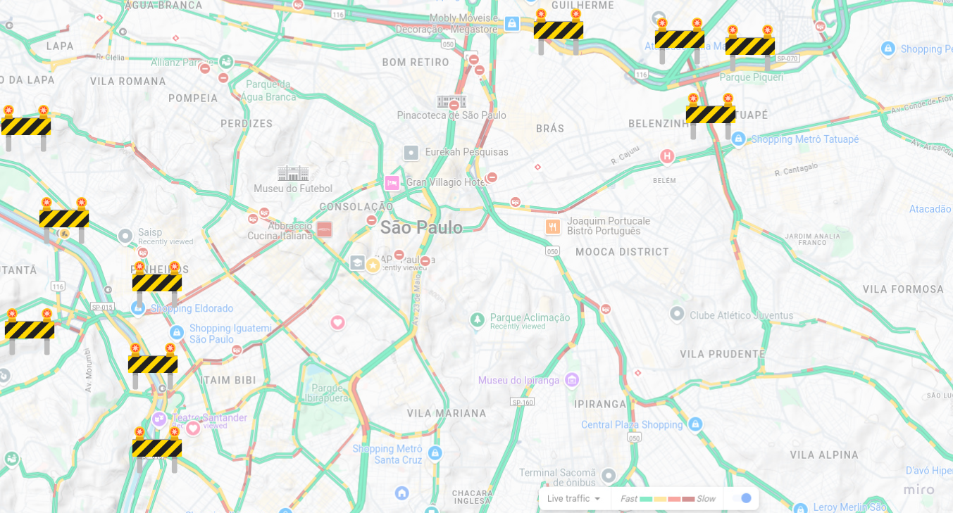 Simulação de plano de fechamento de ruas